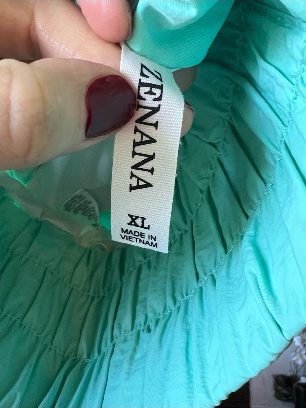 ZeNaNa aqua blue Athletic Shorts with Smocked Waist - Picture 3 of 5